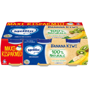 Mellin Omogeneizzato Frutta Banana Kiwi Da 24 Vasetti 100gr