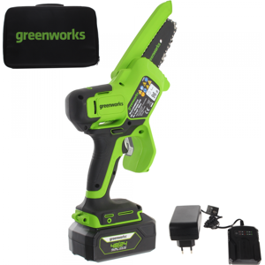 Greenworks GD48MCS10XK2 - Potatore a batteria brushless manuale - 48V 2Ah