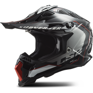 LS2 Casco Cross  MX700 Subverter Arched Nero-Argento-Titanio