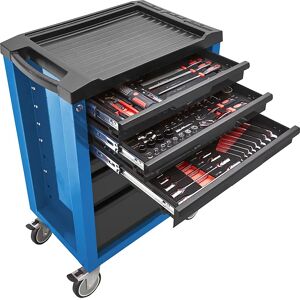 DecHome Carrello da Officina con 5 Cassetti Portautensili da Lavoro Blu  67.5x33x77 cm - ED0005