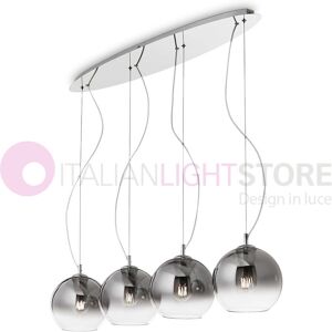 Ideal Lux Nemo Plus  Lampadario 4 Sfere In Vetro Design Moderno