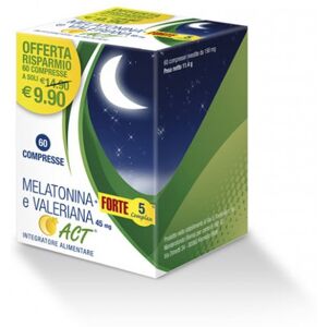 F&F Melatonina Act Forte + Valeriana 60 Compresse