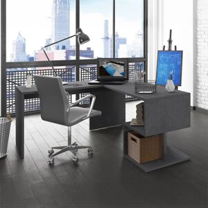 garneroarredamenti Scrivania angolare ufficio 180x78cm antracite ErgoDesk