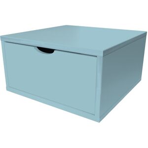 ABC MEUBLES Cubo di legno 50x50 cm + cassetto -  - Polvere blu