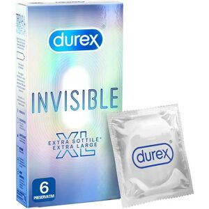 Durex Invisible - XL Preservativi Extra Sottili, 6 Preservativi