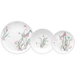 Tognana set piatti Butterfly Ball rosa 18pz