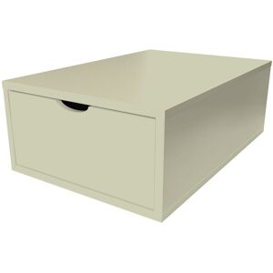 ABC MEUBLES Cubo di legno 75x50 cm + cassetto -  - Moca