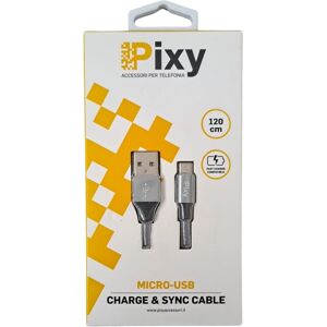 Pixy Cavo Micro Usb 1.20mt Grigio