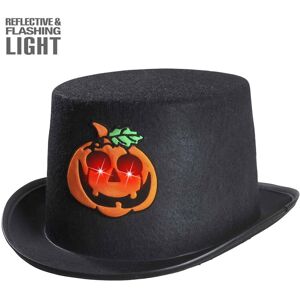 Widmann Cappello a Cilindro Nero con Zucca Lampeggiante