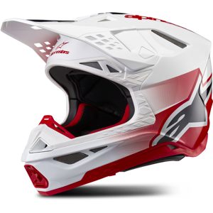 Alpinestars Casco Cross  Supertech S-M10 Unite Rosso-Bianco