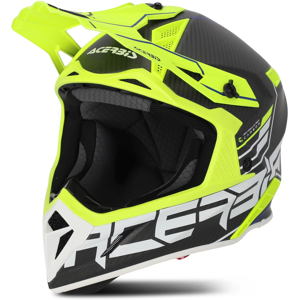 Acerbis Casco Cross  Steel Carbon Nero-Giallo Fluo