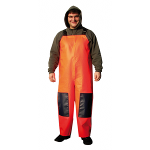 Salopette da pesca in PVC arancione 2XL