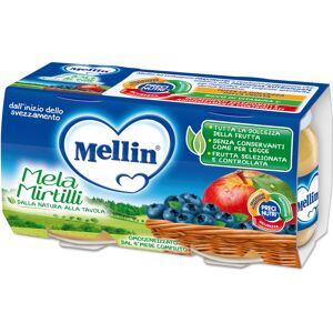 Omogeneizzato Mellin Mela Mirtillo 2x100g