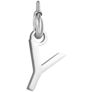 Luca Barra CHARM LETTERA IN ACCIAIO, Argento / Y