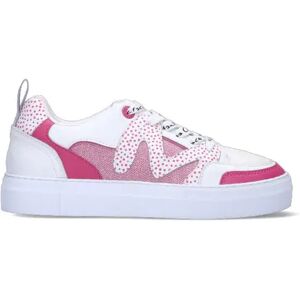 MANILA GRACE Sneaker donna bianca/rosa in pelle BIANCO 36