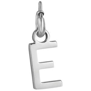 Luca Barra CHARM LETTERA IN ACCIAIO, Argento / E