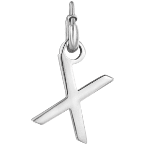 Luca Barra CHARM LETTERA IN ACCIAIO, Argento / X