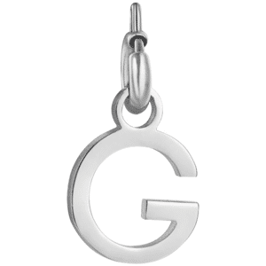 Luca Barra CHARM LETTERA IN ACCIAIO, Argento / G