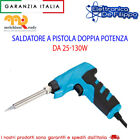 Saldatore a pistola doppia potenza 25 - 130 Watt per lavorare stagno