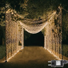 Tenda Luminosa Interno Impermeabile Luci Natale Esterno Cascata per Giardino