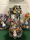 Alice in Wonderland Schneekugel Hourglass Rare Snowglobe