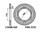 CORONA PER FANTIC 125 CABALLERO ENDURO MOTARD COMPETIZIONE 54 DENTI CATENA 428