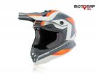 Casco Acerbis Impact Steel Junior Arancio Grigio Enduro Mx Helmet 0023425.207