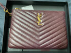 YSL saint laurent monogram leather wrist pouch clutch bag