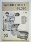Bollettino Tecnico Geloso 8 numeri da n.66 a n.77 Estate 1956 - Inverno 59/60