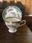 Tuscan Blue colored floral NAPLES  Tea Cup & Saucer Bone China England