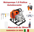 Motopompa 1,5 pollici a scoppio 2 tempi 52cc 300 L/Minuto con Raccordi da 38mm