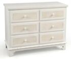 CASSETTIERA SETTIMINO 6 CASSETTI 78*100*40cm LEGNO BIANCO SHABBY CHIC Ecrù Beige