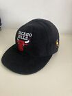 Vintage Chicago Bulls Baseball Cap Tisa SnapBack 90s Y2k Rare All Black Green