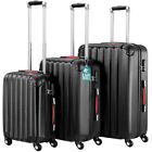 Set 3 Valigie Rigide Ruote Easy Roll Trolley Bagaglio a Mano Viaggio Nero M L XL