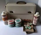 Vintage Watkins Bag And Round Salve/Ointment Tins w/Lids - 3 3/4” And Samples.