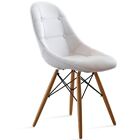Sgabello bianco sedia per estetista in legno WEELKO REST per tavolo manicure spa