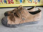 Mens Henri Lloyd Leather Trainers Strap Tan