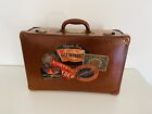 🔴 valigia vintage originale anni 30 con etichette hotel modernariato baule