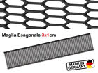 Rete Griglia Esagonale in Plastica Nera 150x30 Paraurti Tuning Cofani Prese Aria