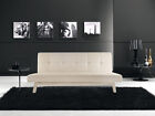 Divano letto sofa 180x80 bianco ecopelle reclinabile design moderno arredo |zol