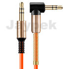 3ft 3.5mm Right Angle Male Jack Aux Cable Audio Lead For Headphones MP3 PC Car