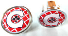 2 BOUCHONS DE CINTRE GUIDON COLNAGO BLANC/ROUGE NEUFS ( BAR END PLUGS )