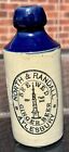 RARE 1890’s Blue Top Pictorial Transfer Ginger Beer - NORTH & RANDALL (J727)