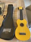 Mahalo Yellow ukulele Musical Instrument with Case Good Condition.