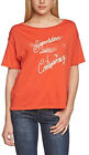 WESC Donna T-Shirt Superlative Uccello, lava rossa, S,