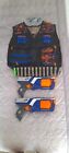 Nerf Strongarm Guns X 2 With Tactical Vest safety Glasses X 1 and Bullets