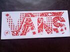 Adesivo Sticker Vans Shoes Scarpe Paninaro Rosso