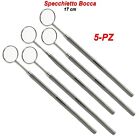 Specchietto N.4 Diagnostico Manico Bocca Dentale Dentista Ispezione Specchio 5pz