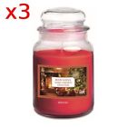 3pz Candele Profumate Zucchierera Buon Natale 550gr 100 Ore  Stile Yankee Candle