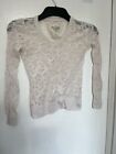 Abercrombie & Fitch Lace Effect Cardigan - White - XS